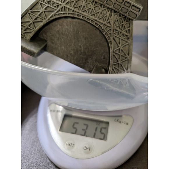 Set lot 2 heavy Resin Silver Eiffel Tower Bookends office home decor paris - Picture 6 of 6